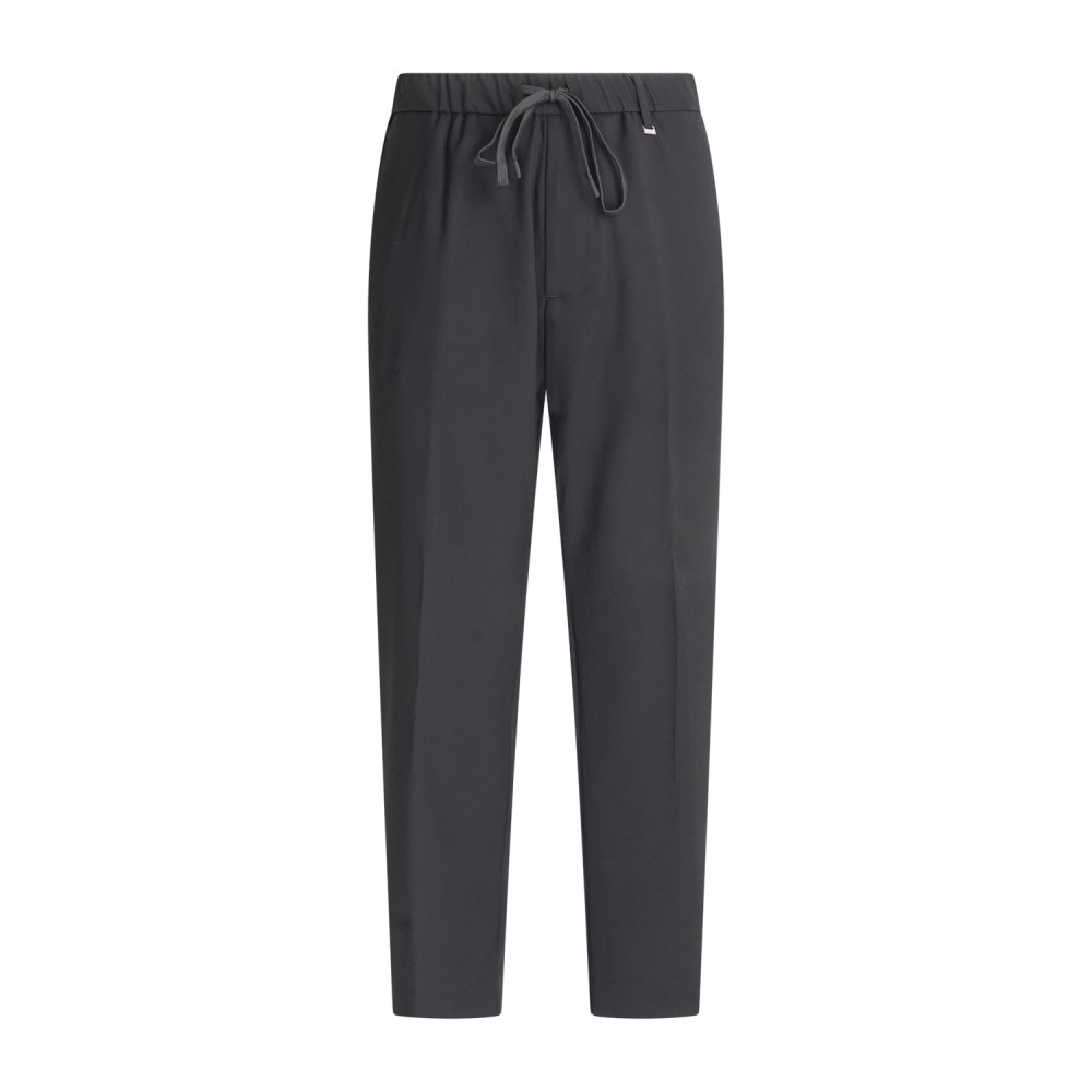 I'm Brian - Pantalone nero con girovita elasticizzato e laccetti per uomo |
