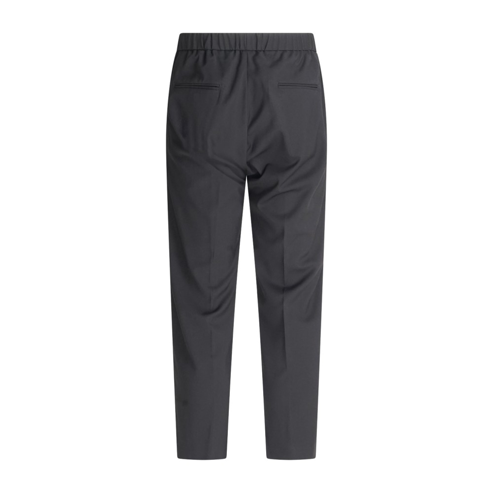 I'm Brian - Pantalone nero con girovita elasticizzato e laccetti per uomo |