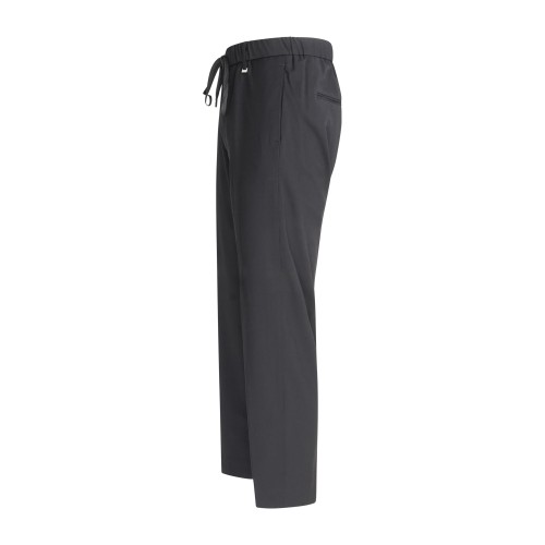 I'm Brian - Pantalone nero con girovita elasticizzato e laccetti per uomo | 2