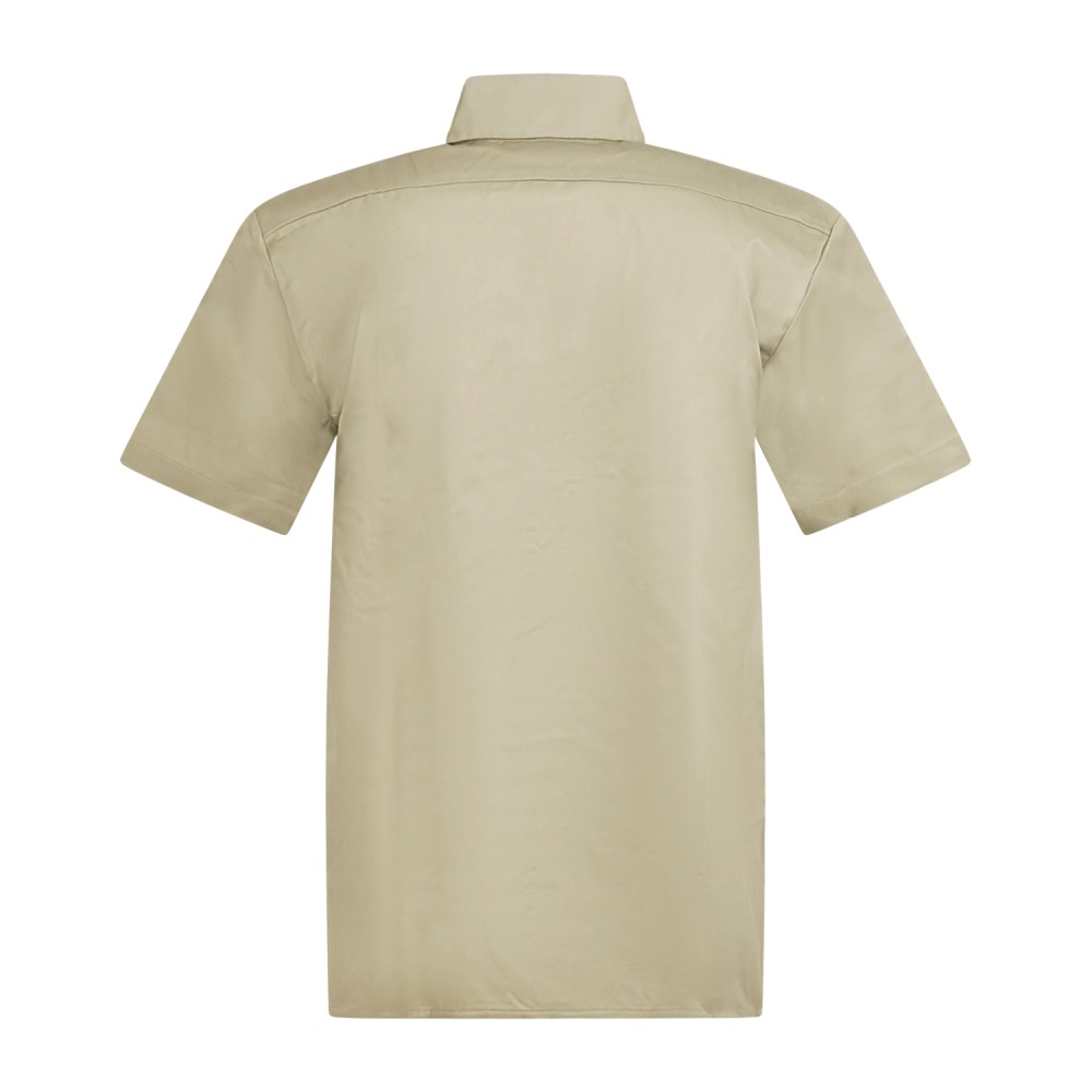 Dickies - Camicia beige maniche corte con doppio tascino sul petto per uomo |