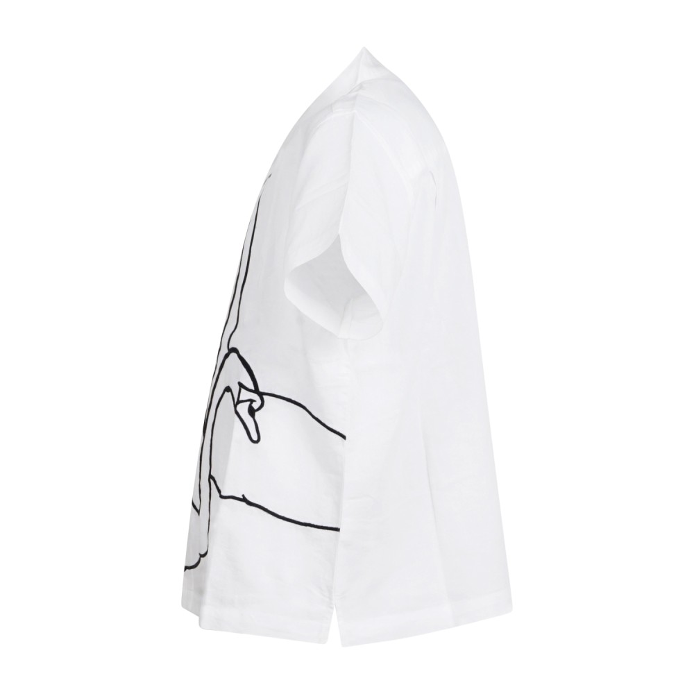 Obey - Camicia bianca Cliff maniche corte con stampa siligrafica sul fronte per