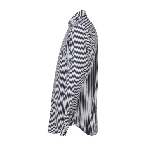 Xacus - Camicia bianca fantasia a righe in tessuto tecnico evolution fit per 2