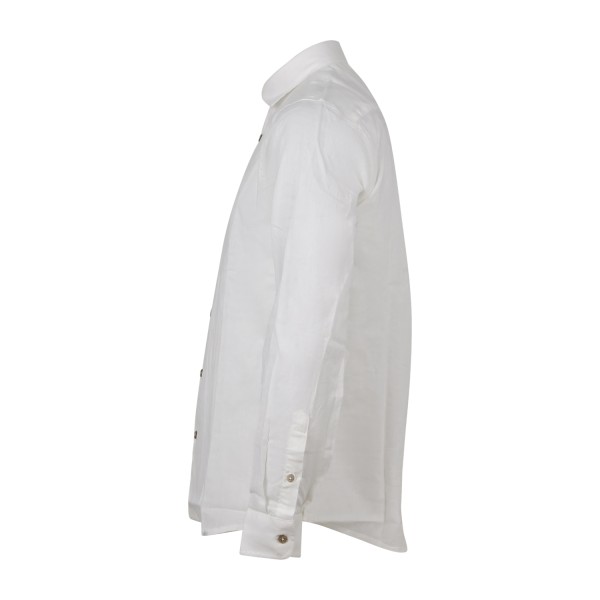 Hamaki-Ho - Camicia bianco in lino con collo semifrancese per uomo | ce1296h