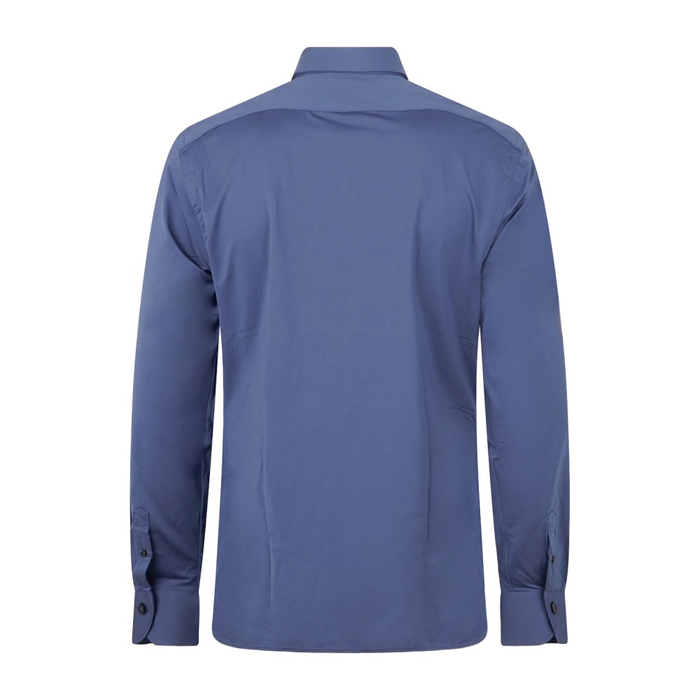 Xacus - Camicia blu chiaro in tessuto tecnico tailor fit per uomo | act558ml