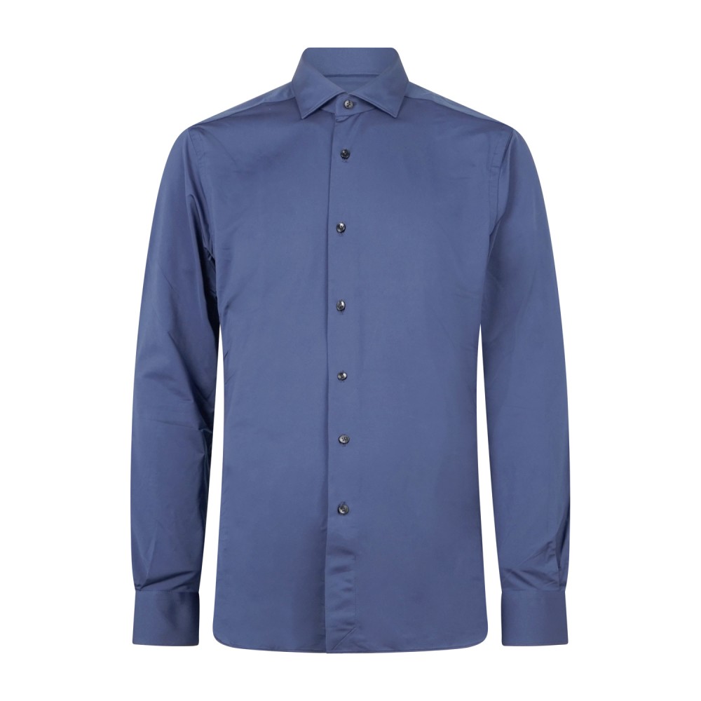 Xacus - Camicia blu chiaro in tessuto tecnico tailor fit per uomo | act558ml