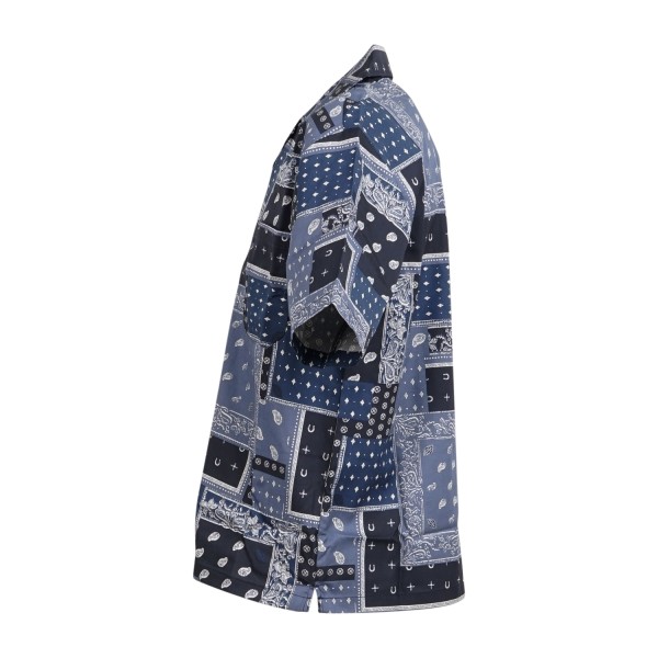 Dickies - Camicia blu Glandorf maniche corte con grafica all over per uomo |