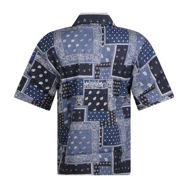 Dickies - Camicia blu Glandorf maniche corte con grafica all over per uomo |
