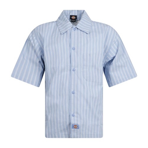 Dickies - Camicia celeste Venedocia maniche corte a righe per uomo |