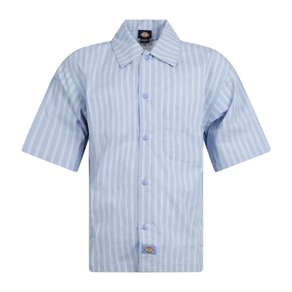 Dickies - Camicia celeste Venedocia maniche corte a righe per uomo |