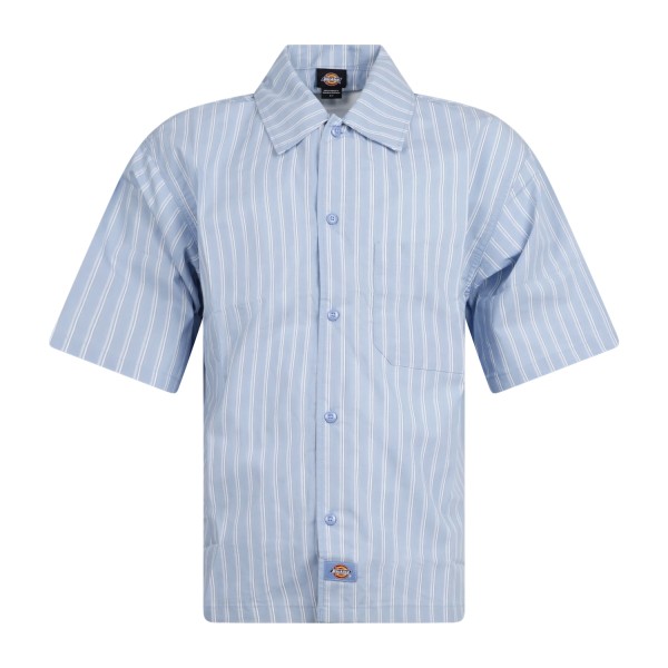Dickies - Camicia celeste Venedocia maniche corte a righe per uomo |