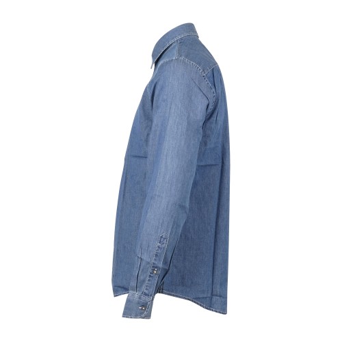 Hamaki-Ho - Camicia denim con impunture a contrasto per uomo | cje1302h denim 2