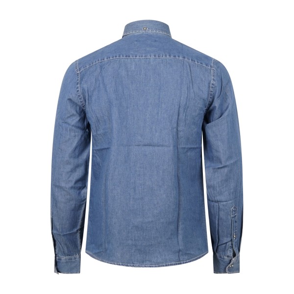 Hamaki-Ho - Camicia denim con impunture a contrasto per uomo | cje1302h denim
