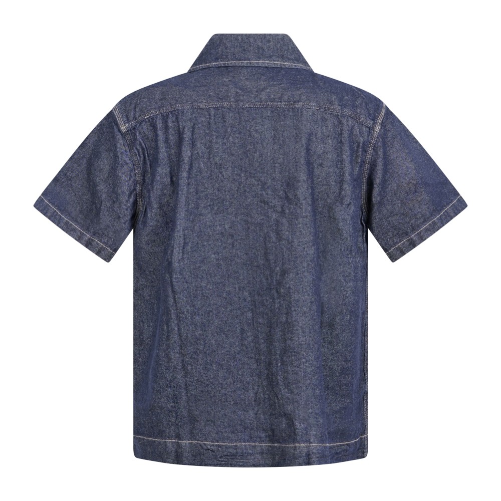 Dickies - Camicia denim Rinsed in jeans con taschino sul petto per uomo |