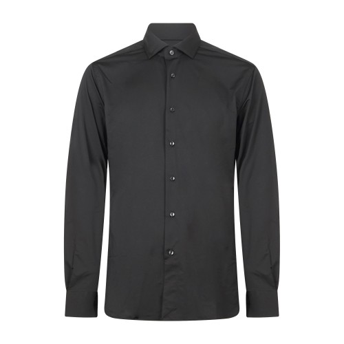 Xacus - Camicia nera in tessuto tecnico tailor fit per uomo | act558ml 11460.004