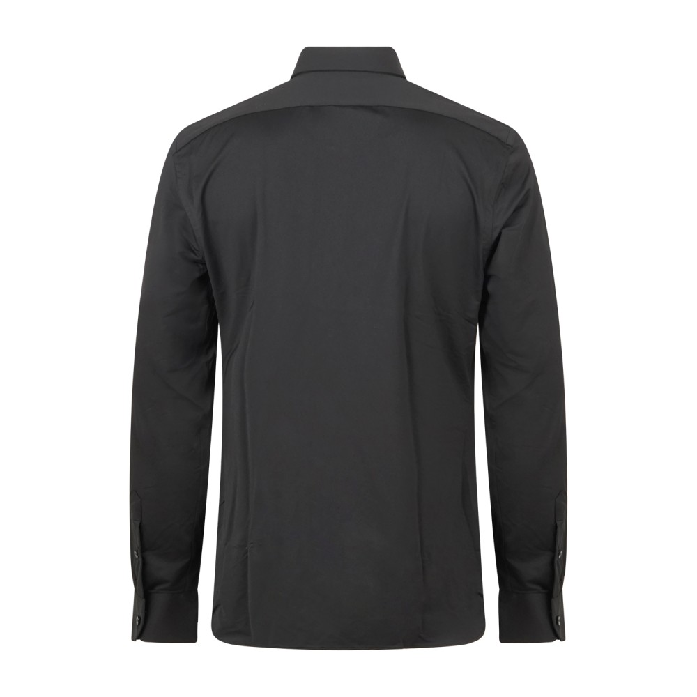 Xacus - Camicia nera in tessuto tecnico tailor fit per uomo | act558ml 11460.004