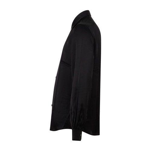 Xacus - Camicia nera in viscosa Tailor fit per uomo | 182ml 11523.003 2
