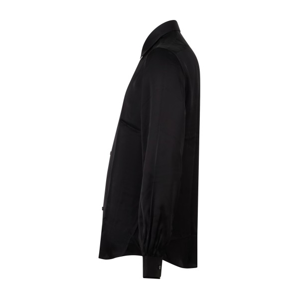 Xacus - Camicia nera in viscosa Tailor fit per uomo | 182ml 11523.003