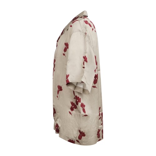 I'm Brian - Camicia beige mezza manica a fantasia in viscosa per uomo | ca3616 2