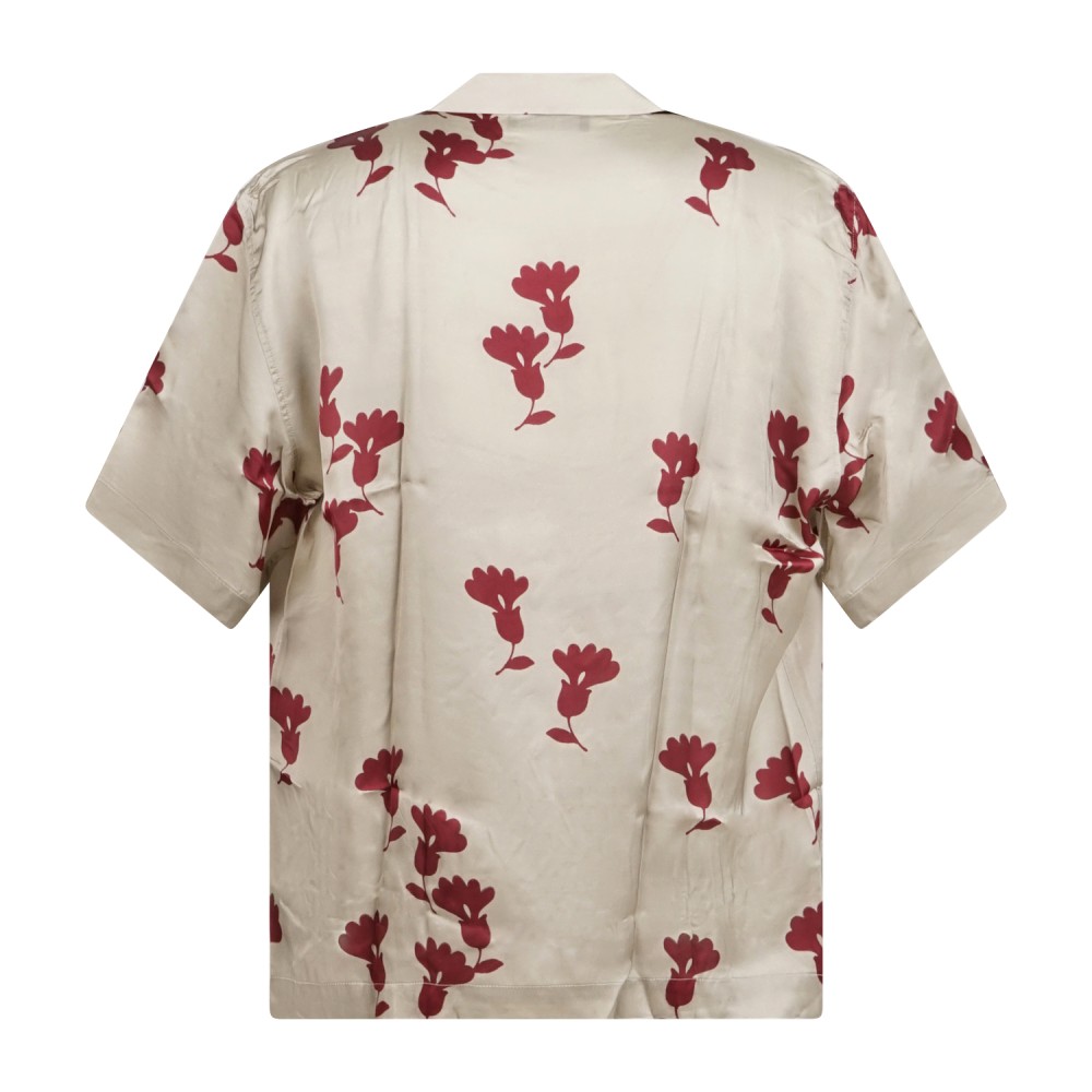 I'm Brian - Camicia beige mezza manica a fantasia in viscosa per uomo | ca3616