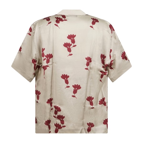 I'm Brian - Camicia beige mezza manica a fantasia in viscosa per uomo | ca3616