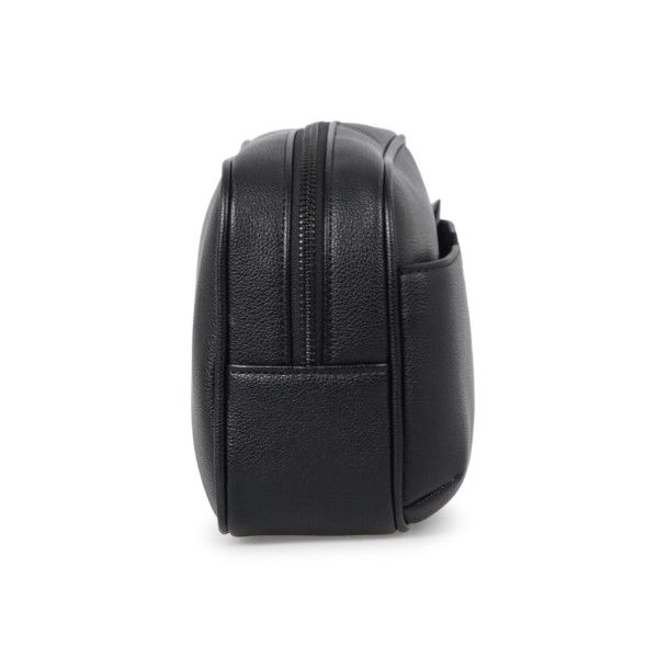 Armani Exchange - Beauty uomo nero in ecopelle con scomparto centrale a filetto