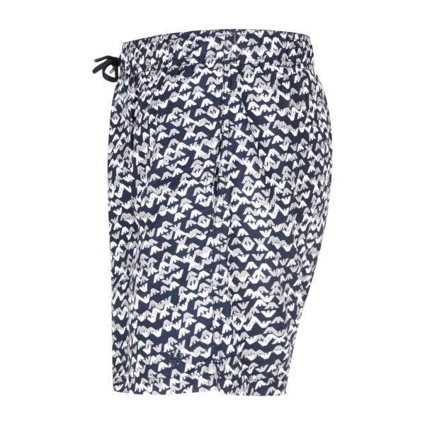 Emporio Armani - Bermuda mare blu scuro con stampa logo all over per uomo |