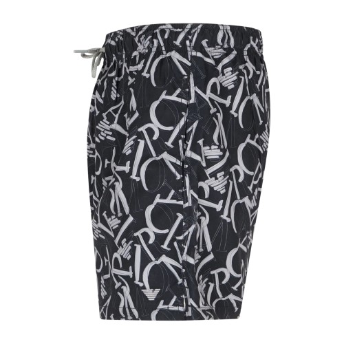 Emporio Armani - Bermuda mare nera con stampa all over per uomo | em000583 2