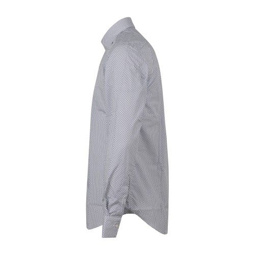 Lavorazione Sartoriale - Camicia bianca a fantasia astratta in cotone custom 2