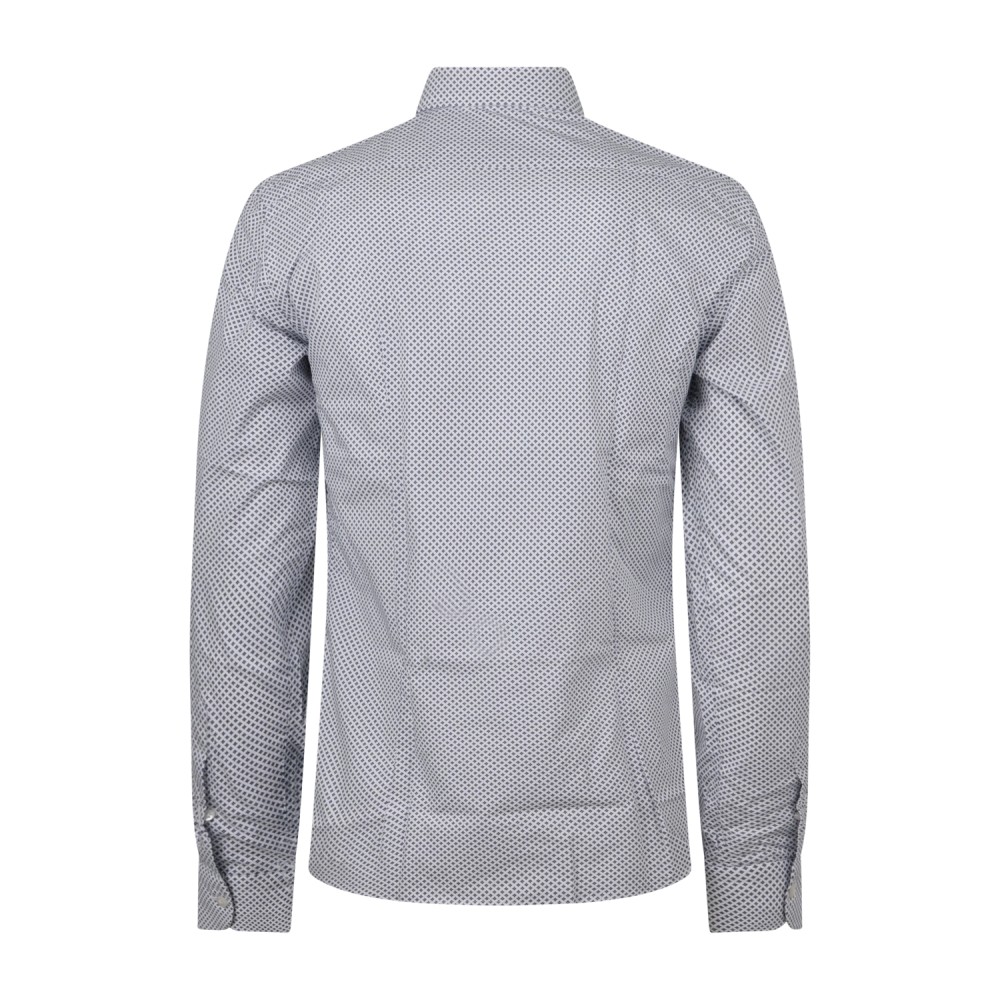 Lavorazione Sartoriale - Camicia bianca a fantasia astratta in cotone custom