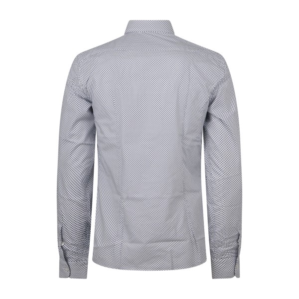 Lavorazione Sartoriale - Camicia bianca a fantasia astratta in cotone custom