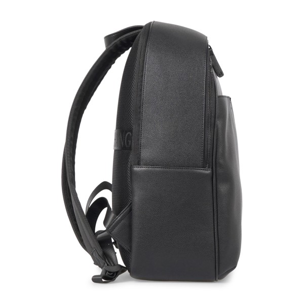Armani Exchange - Zaino nero in ecopelle con tasca a filetto sul fronte con