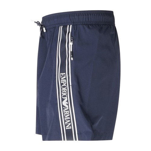 Emporio Armani - Bermuda mare blu con bande laterali logate per uomo | em000583 2
