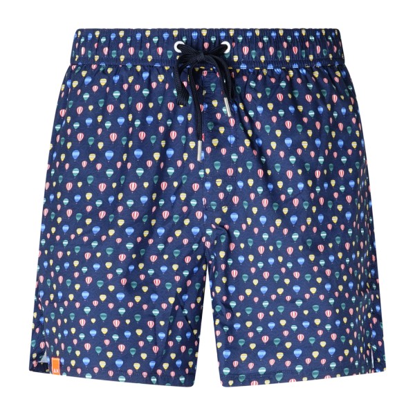 Sun68 - bermuda mare blu con stampa mongolfiere per uomo | h36110 80 avio scuro