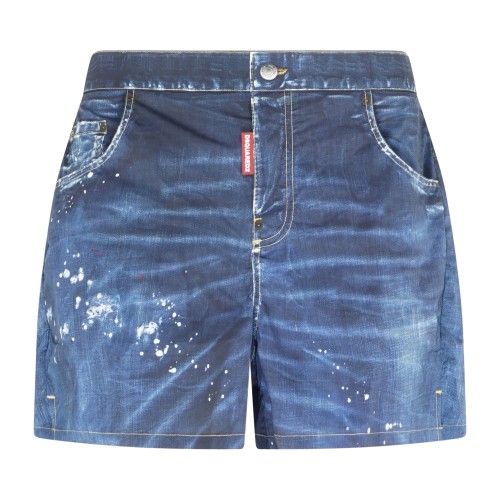 Dsquared2 - Bermuda mare multicolor 5 tasche a fantasia denim per uomo |