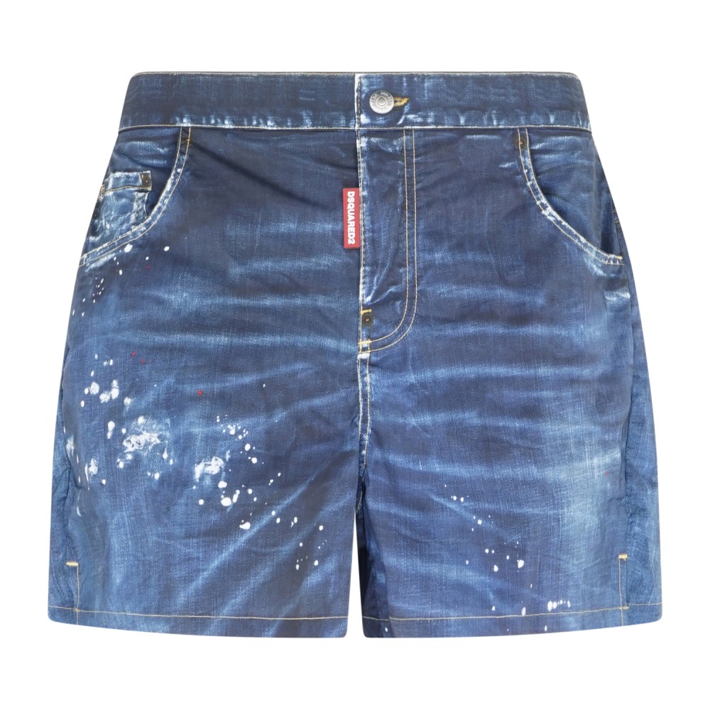 Dsquared2 - Bermuda mare multicolor 5 tasche a fantasia denim per uomo |