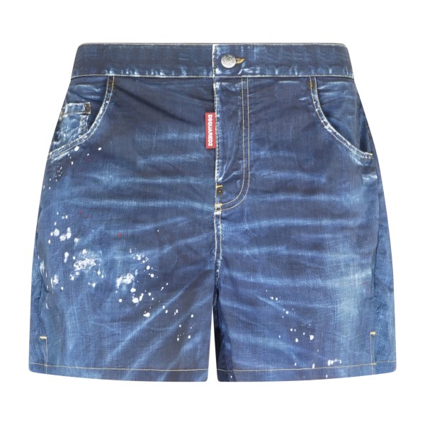 Dsquared2 - Bermuda mare multicolor 5 tasche a fantasia denim per uomo |