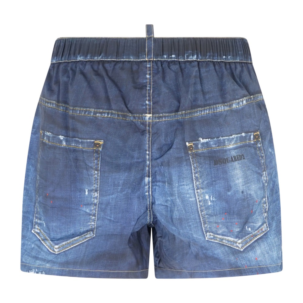 Dsquared2 - Bermuda mare multicolor 5 tasche a fantasia denim per uomo |