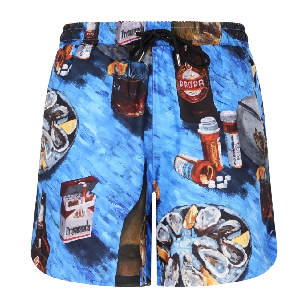 Propaganda - Bermuda mare multicolore Oyster Swimtrunk con stampa oll over per