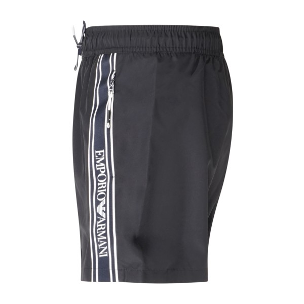 Emporio Armani - Bermuda mare nera con bande laterali logate per uomo |