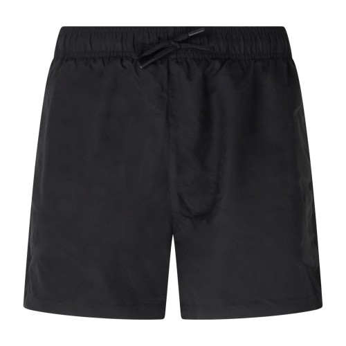 Emporio Armani - Bermuda mare nera con elastico logato in vita per uomo |