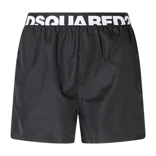 Dsquared2 - Bermuda mare nera con elastico logato in vita per uomo | d7b626560