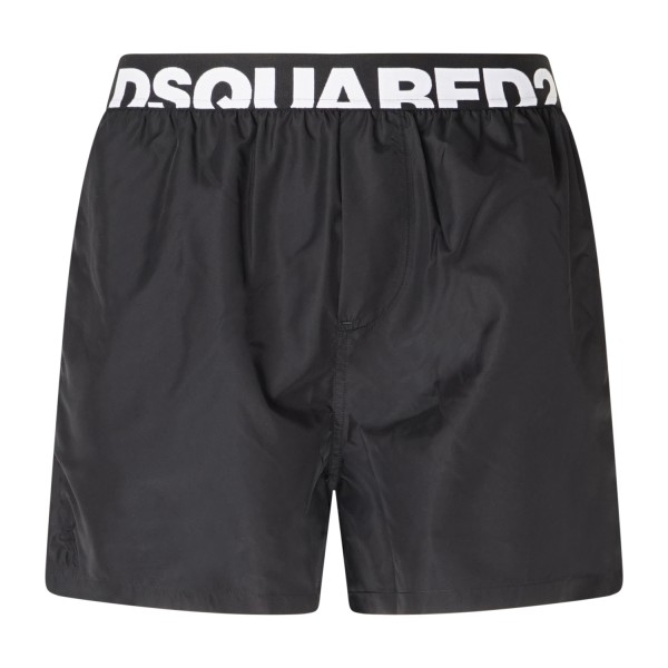 Dsquared2 - Bermuda mare nera con elastico logato in vita per uomo | d7b626560