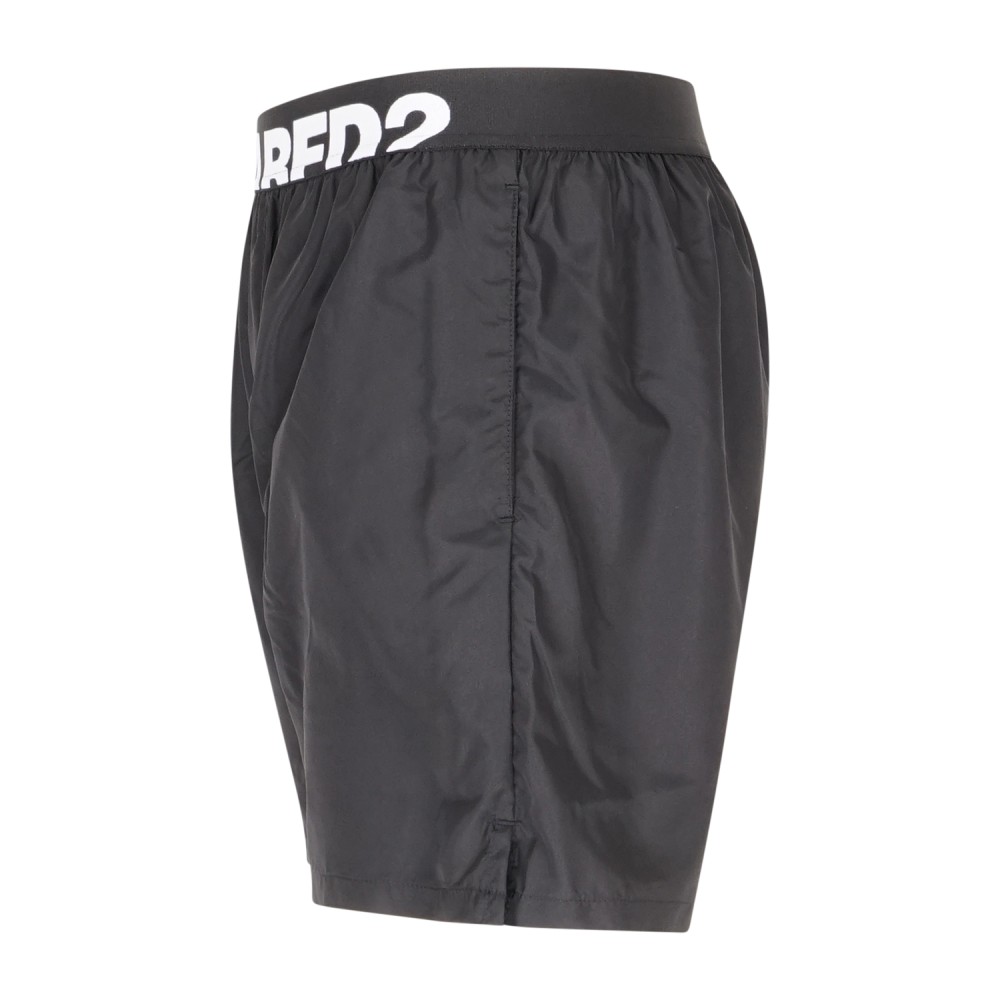 Dsquared2 - Bermuda mare nera con elastico logato in vita per uomo | d7b626560