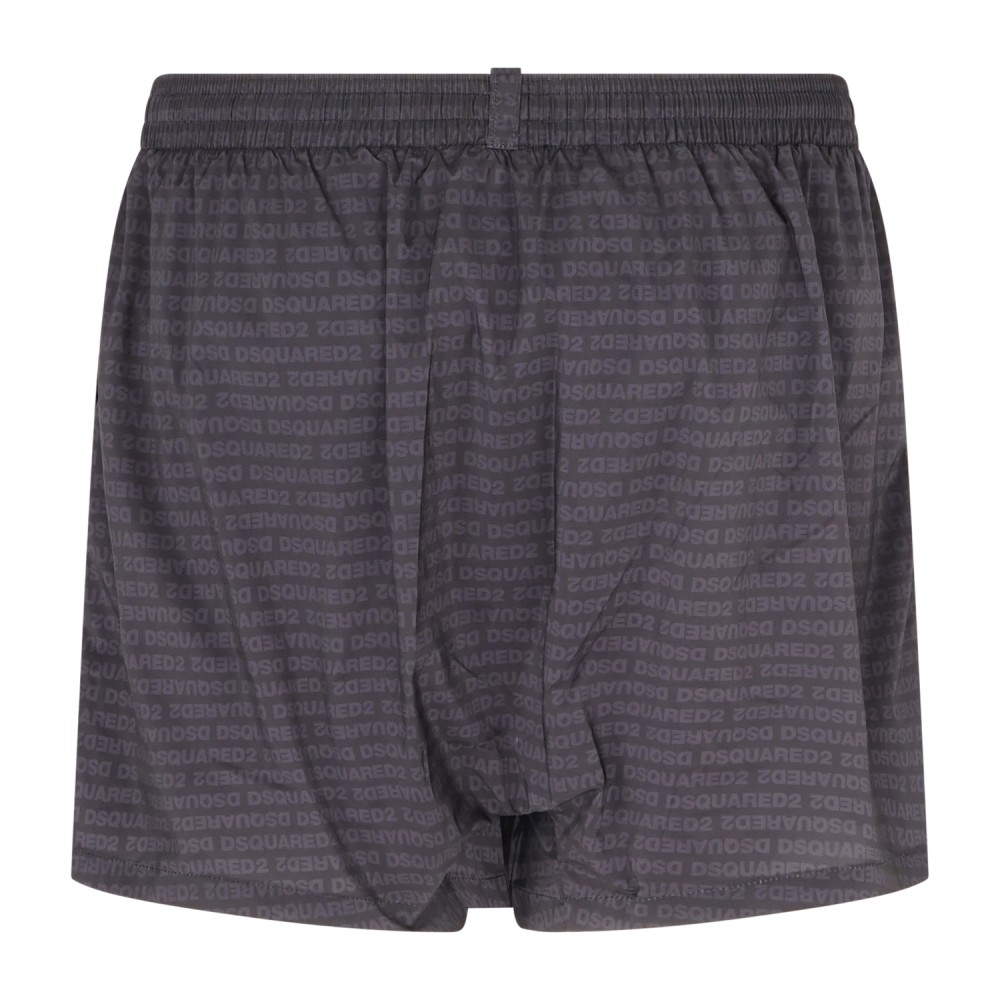 Dsquared2 - Bermuda mare nera con stampa logo all over per uomo | d7b646600