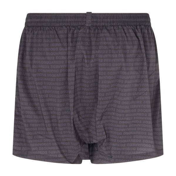 Dsquared2 - Bermuda mare nera con stampa logo all over per uomo | d7b646600
