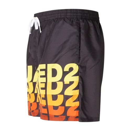 Dsquared2 - Bermuda mare nera con stampa logo sul fronte per uomo | d7b626710 2