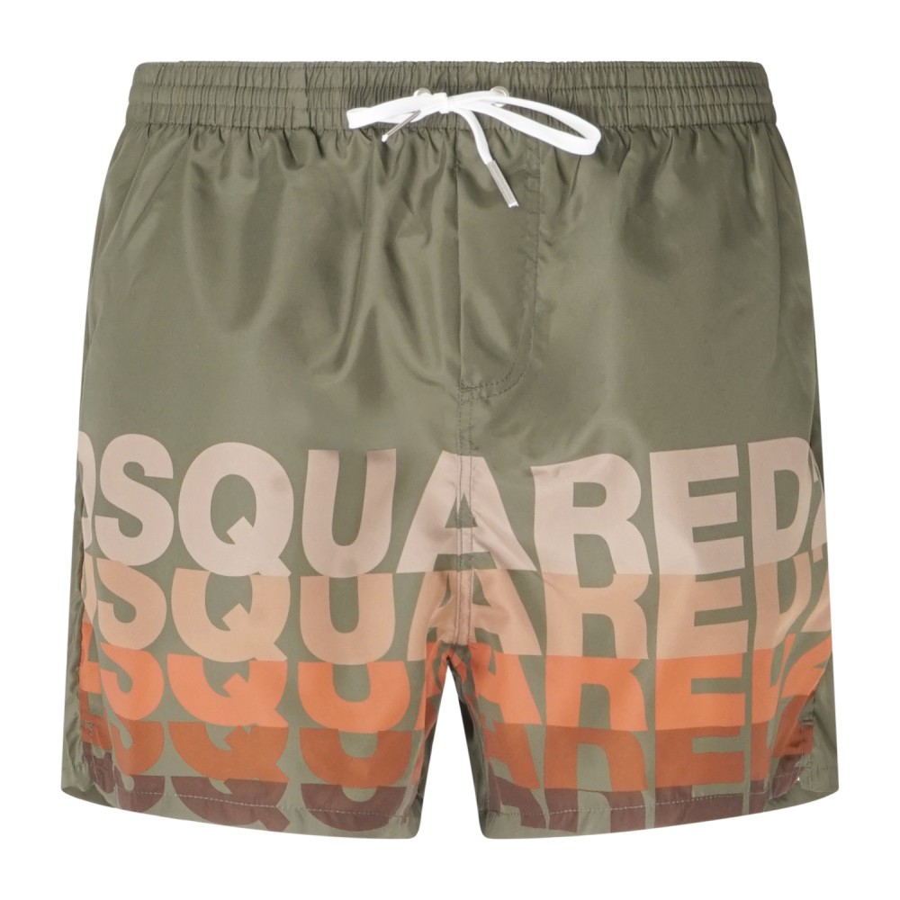 Dsquared2 - Bermuda mare verde con stampa logo sul fronte per uomo | d7b626710