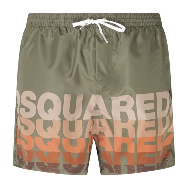 Dsquared2 - Bermuda mare verde con stampa logo sul fronte per uomo | d7b626710