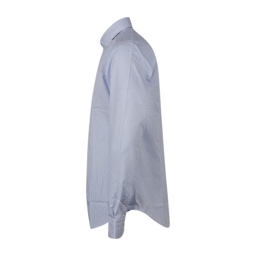 Lavorazione Sartoriale - Camicia bianca fantasia astratta in cotone custom fit 2