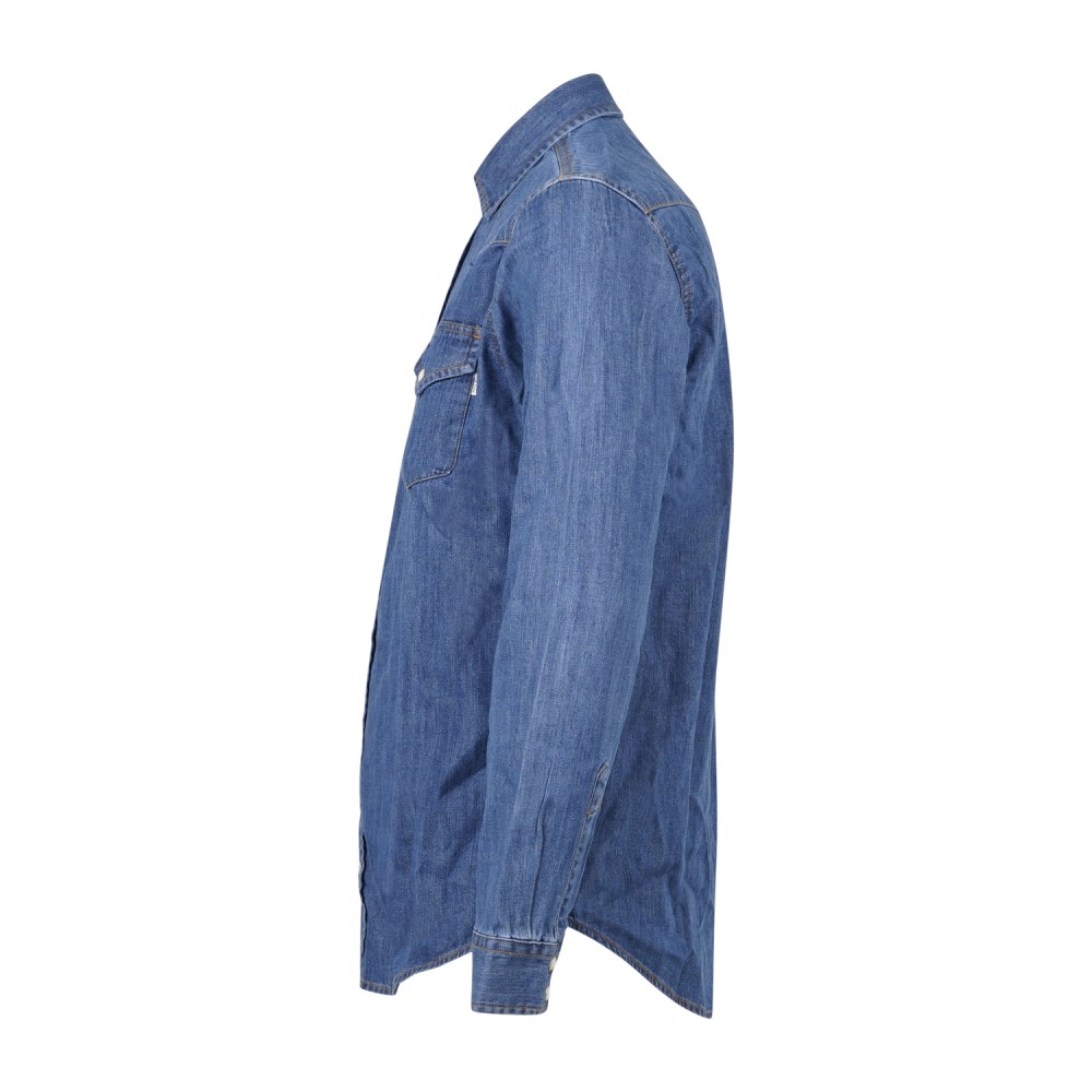 Roy Roger's - Camicia in jeans denim medio manica lunga con tasche sul petto